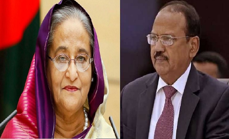মিয়ানমার ইস্যুতে শেখ হাসিনার সঙ্গে আলোচনা করেছেন ভারতের নিরাপত্তা উপদেষ্টা