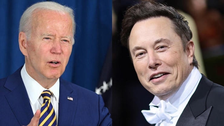Biden toma a Elon Musk con una mano y lo llama “inmigrante ilegal”