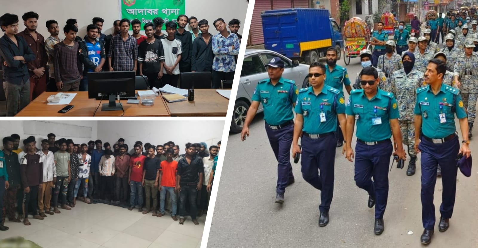 মোহাম্মদপুর-আদাবরে সাঁড়াশি অভিযান: ছিনতাইকারীসহ গ্রেপ্তার ৭১