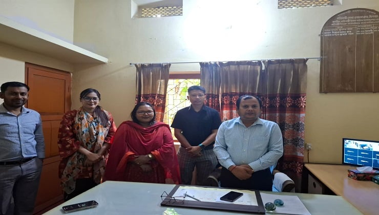 প্রতিবন্ধী জনগোষ্ঠীর উন্নয়নে মৌলভীবাজার সেবাকেন্দ্রে পরিদর্শন টিম
