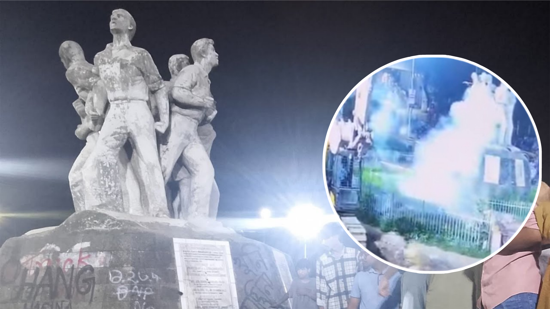 টিএসসির রাজু ভাস্কর্যে ককটেল বিস্ফোরণ