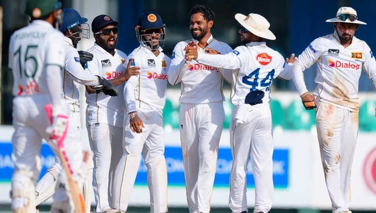 কলম্বো টেস্টে ইনিংস হারের শঙ্কায় বাংলাদেশ