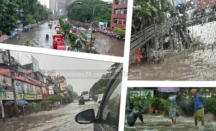 রাত থেকে বজ্রপাত ও ভারী বৃষ্টিতে জনজীবন বিপর্যস্ত