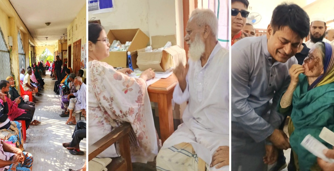 নওগাঁয় মাহবুবুর রহমান ডাবলুর উদ্যোগে চক্ষু শিবির, বিনামূল্যে চিকিৎসা পেলেন ৫ শতাধিক মানুষ