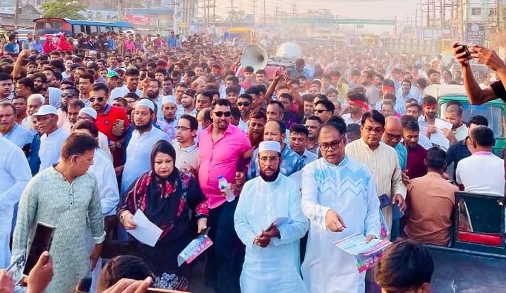 তারেক রহমানের ৩১ দফা প্রচারে শ্রীপুরে আক্তার মাস্টারের ব্যাপক গণসংযোগ