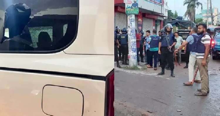 কুষ্টিয়ায় এমপি আমির হামজার গাড়িতে হামলা, ভাঙচুর