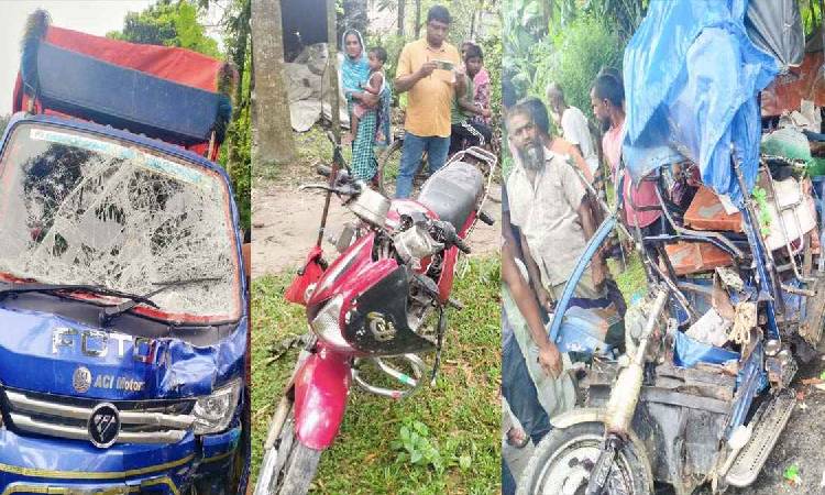 ঠাকুরগাঁওয়ে পিকআপ-মোটরসাইকেল-অটোরিকশার সংঘর্ষে নিহত ২