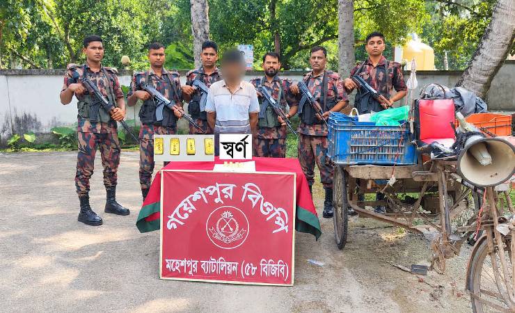 মহেশপুর সীমান্ত থেকে কোটি টাকা মূল্যের ৪ স্বর্ণের বার উদ্ধার