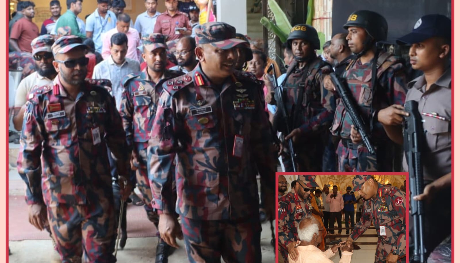 দুর্গাপূজায় নিরাপত্তার চাদরে বান্দরবান, গুজব-উসকানি ঠেকাতে সতর্ক বিজিবি